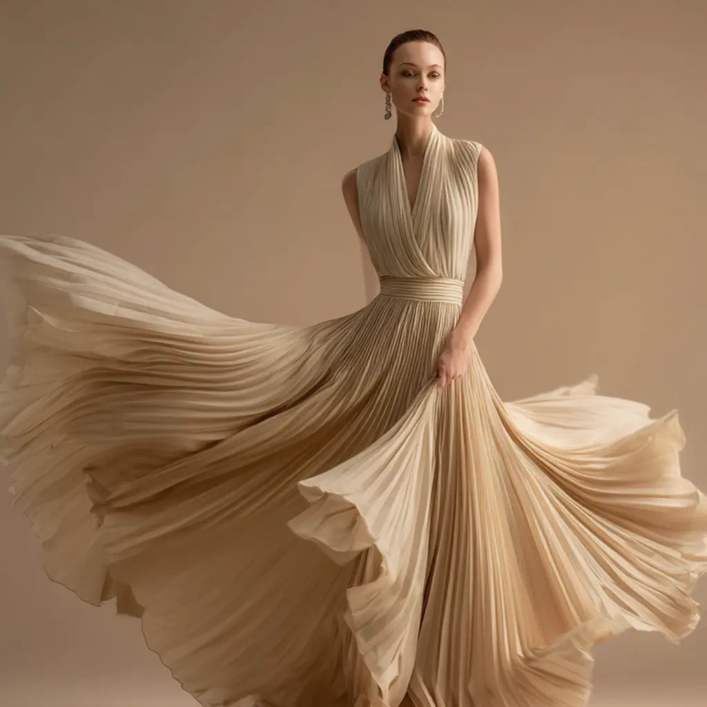 Beige Kleider Ana Alcazar