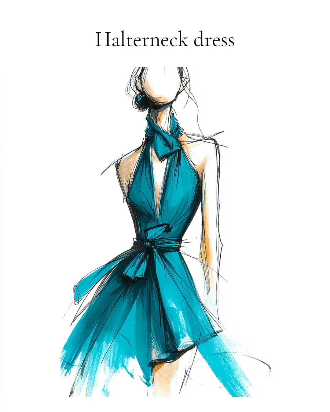 Definition: What is a Halterneck dress?