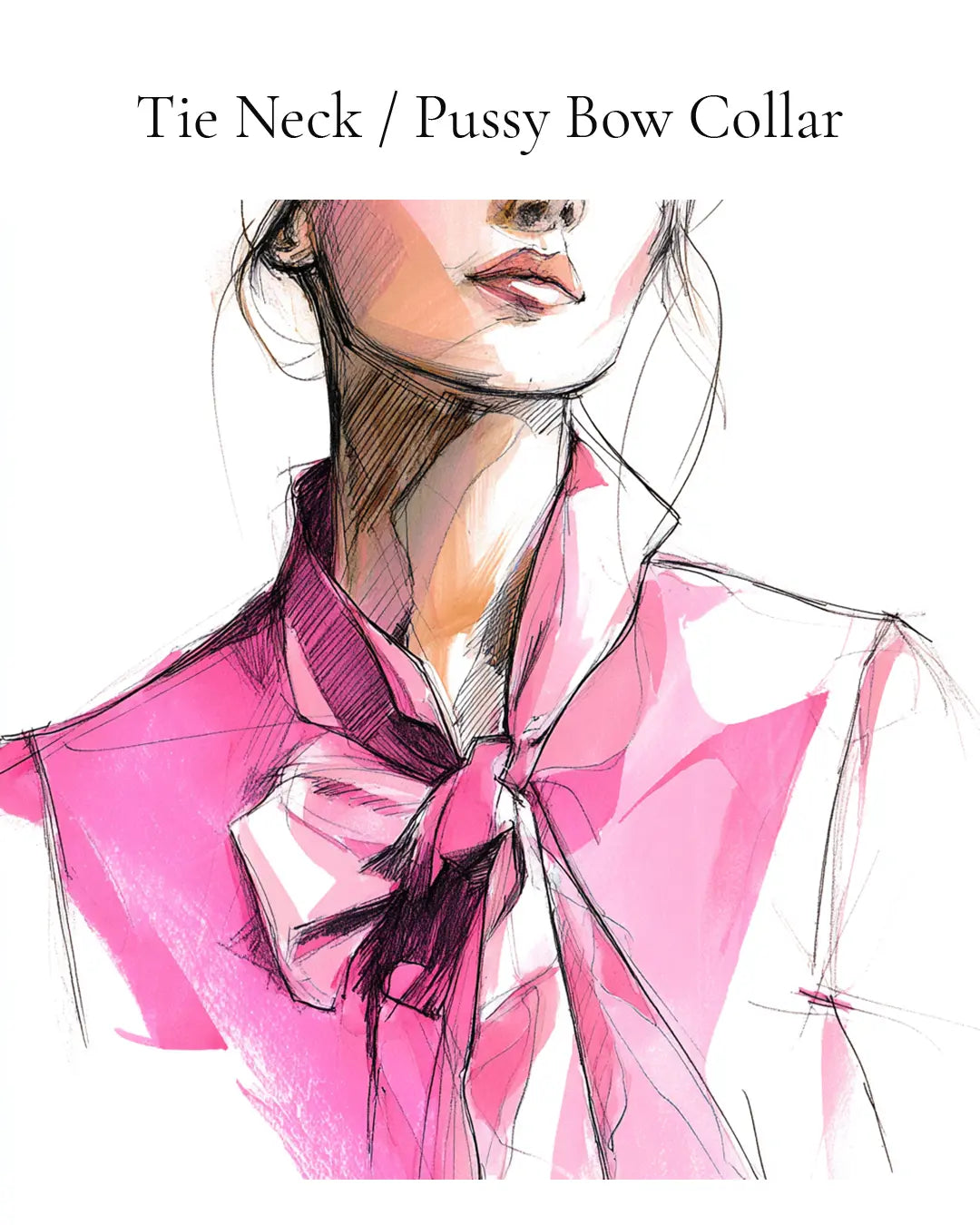 Definition: What is a Tie Neck / Pussy Bow Collar?