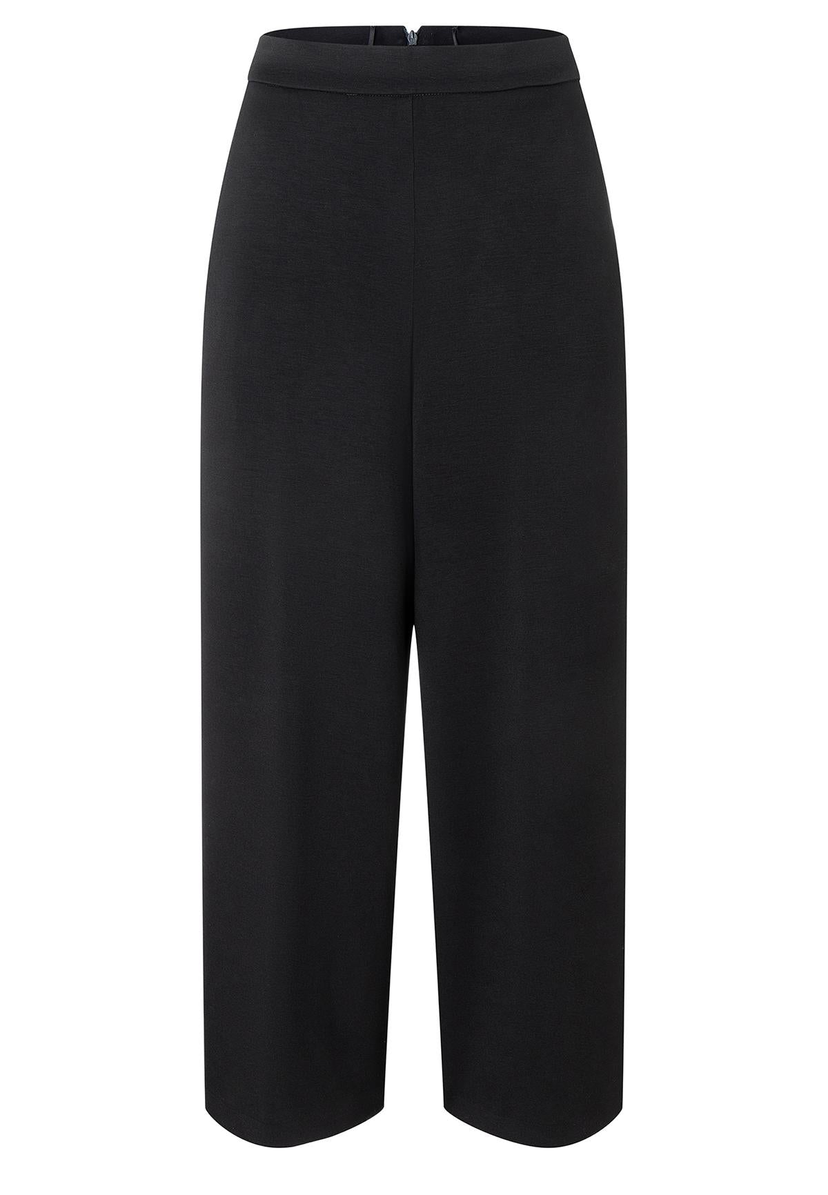 Sistea jersey culottes in black with side pockets