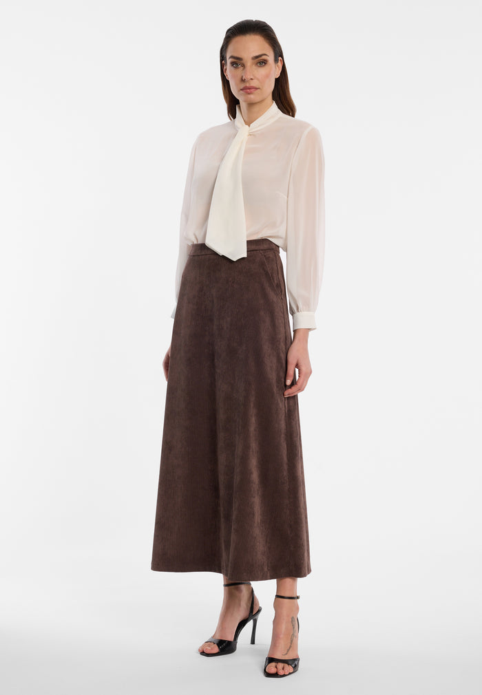Ana Alcazar Corduroy Midirok Enlirua aus Cord
