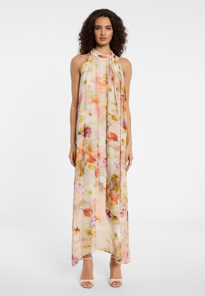 anahera maxi dress Wide neckholder dress Deiza with floral print