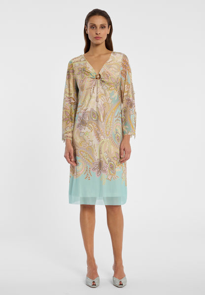 Tunic dress Denia with paisley print in pastel