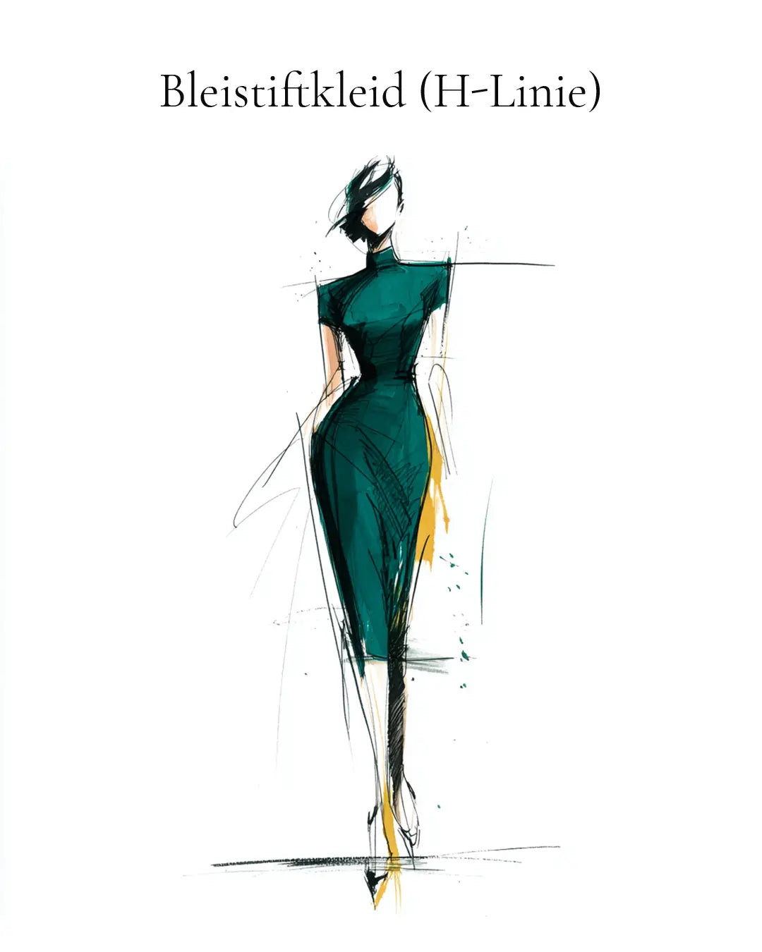 Definition: Was ist ein Bleistiftkleid (H-Linie)?