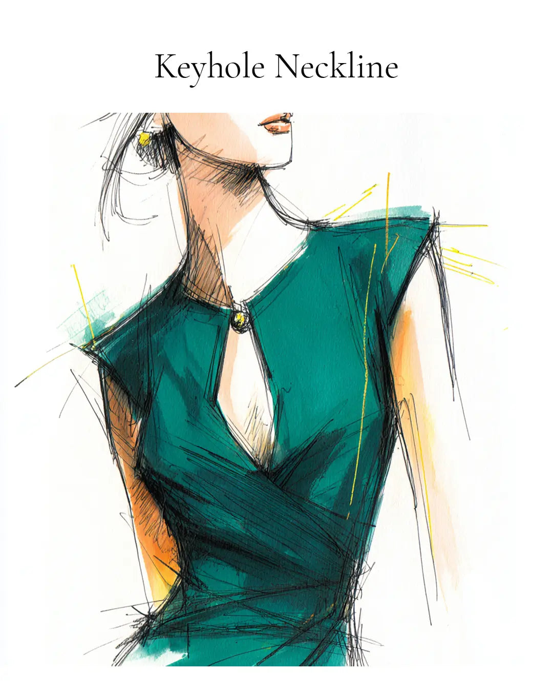 Definition: What is a Keyhole Neckline?