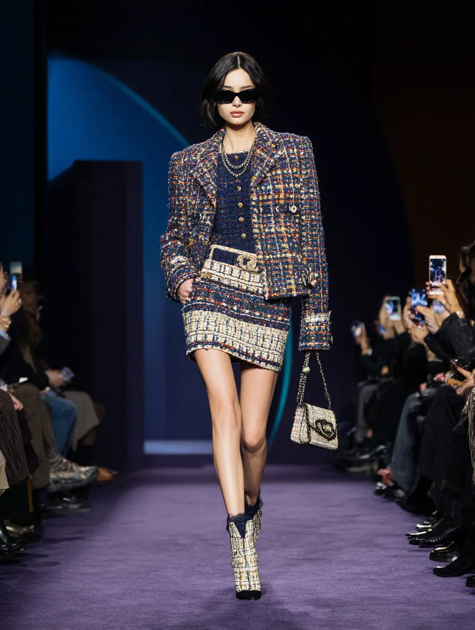 Materialtrend - Boucle Jacke & Rock