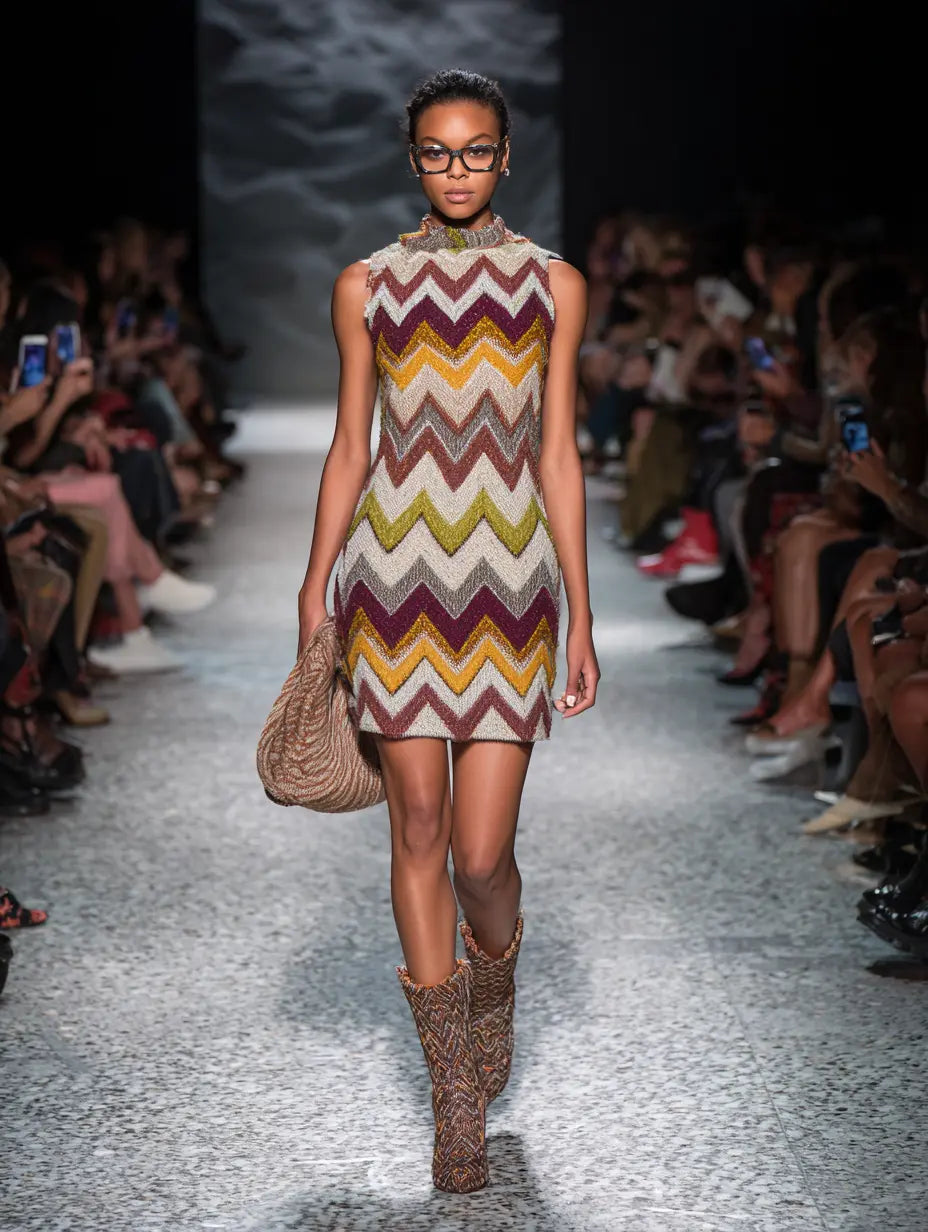 Kleider mit Zick-Zack Muster