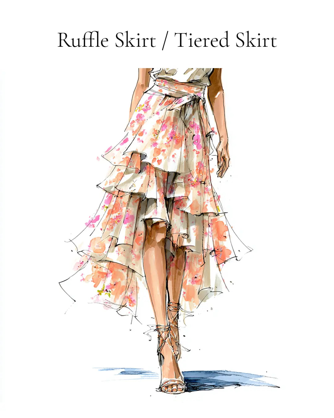 Definition: What is a Ruffle Skirt / Tiered Skirt?