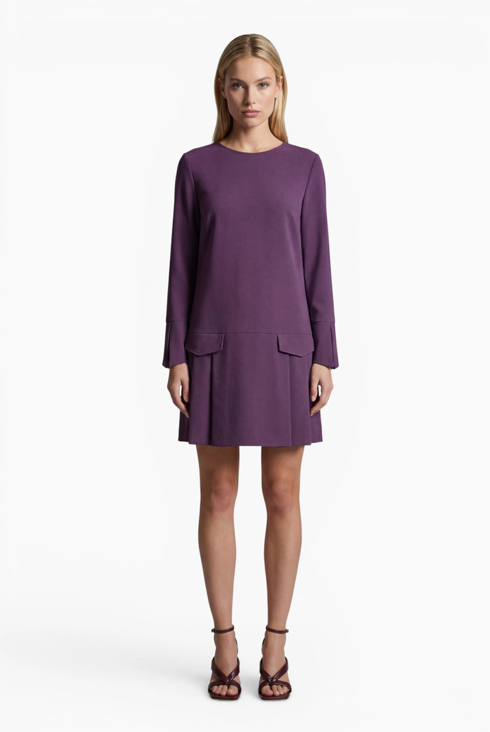 Ana Alcazar Jurk met plooirok Edrianne in Mauve