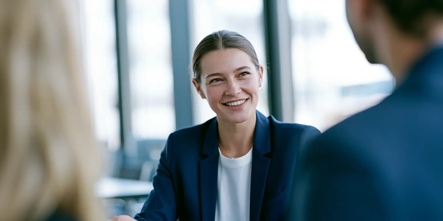 Business-outfit voor het sollicitatiegesprek van Ana Alcazar
